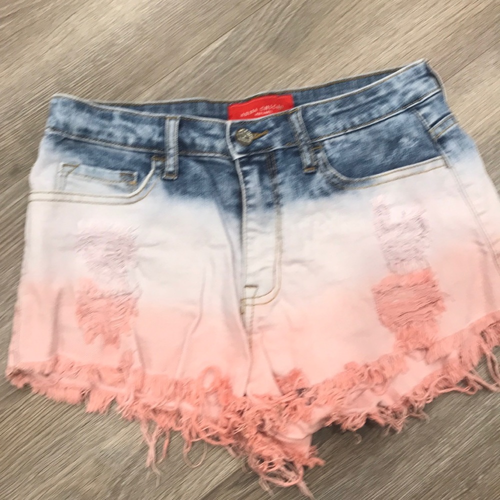Red, White and Blue jean Shorts